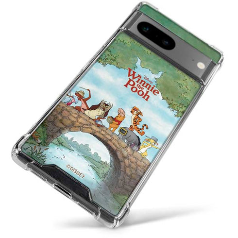 Disney Winnie the Pooh All Characters Google Pixel 7a Clear Case